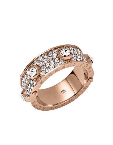 michael kors rose gold brillant romance ring|michael kors sterling silver ring.